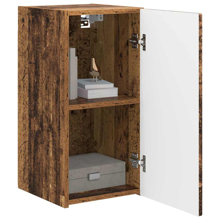 TV vægskab 2 pcs Gammelt træ 30 x 31 x 60 cm Konstrueret træ