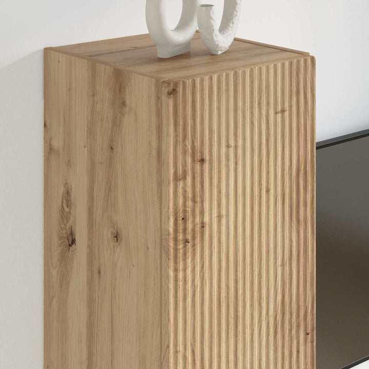 TV vægskab 2 pcs Artisan eg Konstrueret træ