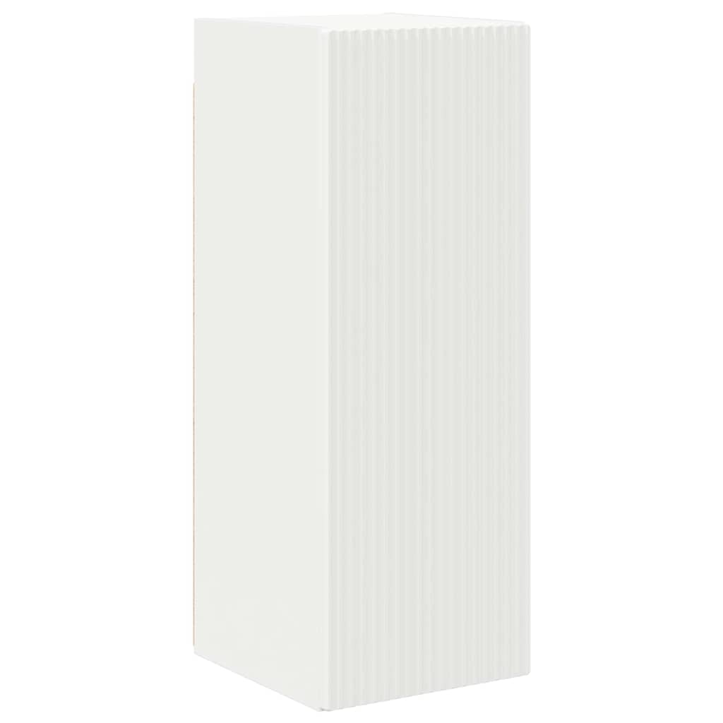 TV vægskab Vægmonteret Hvid 30 x 31 x 80 cm Konstrueret træ