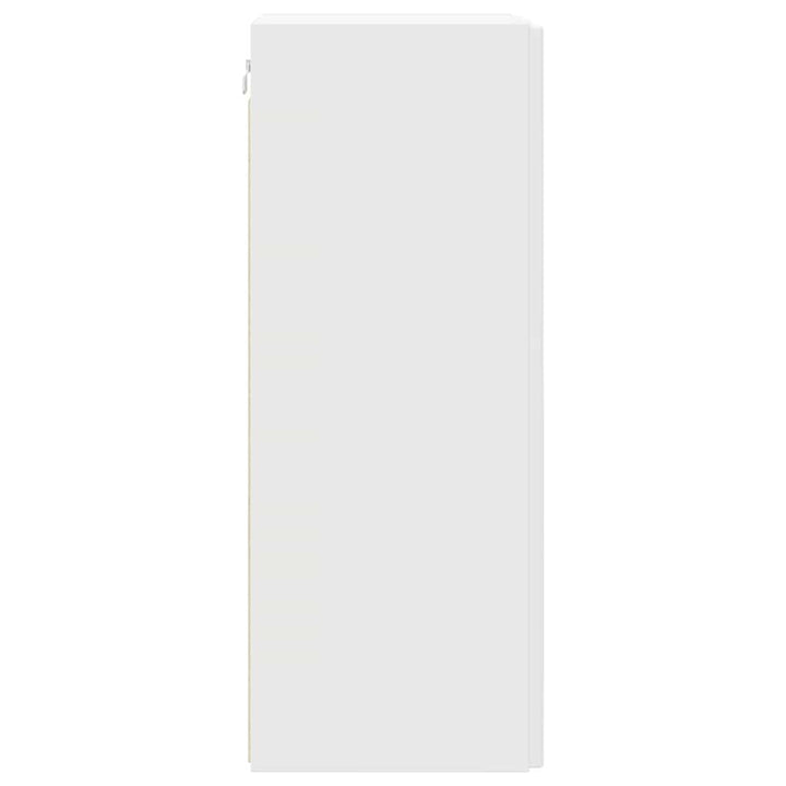 TV vægskab Vægmonteret Hvid 30 x 31 x 80 cm Konstrueret træ