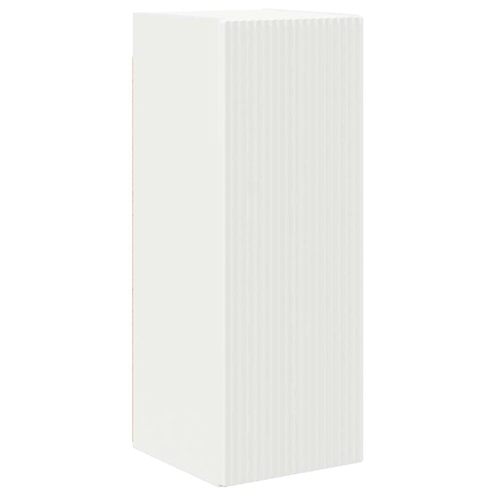 TV vægskab 2 pcs Hvid 30 x 31 x 80 cm Konstrueret træ