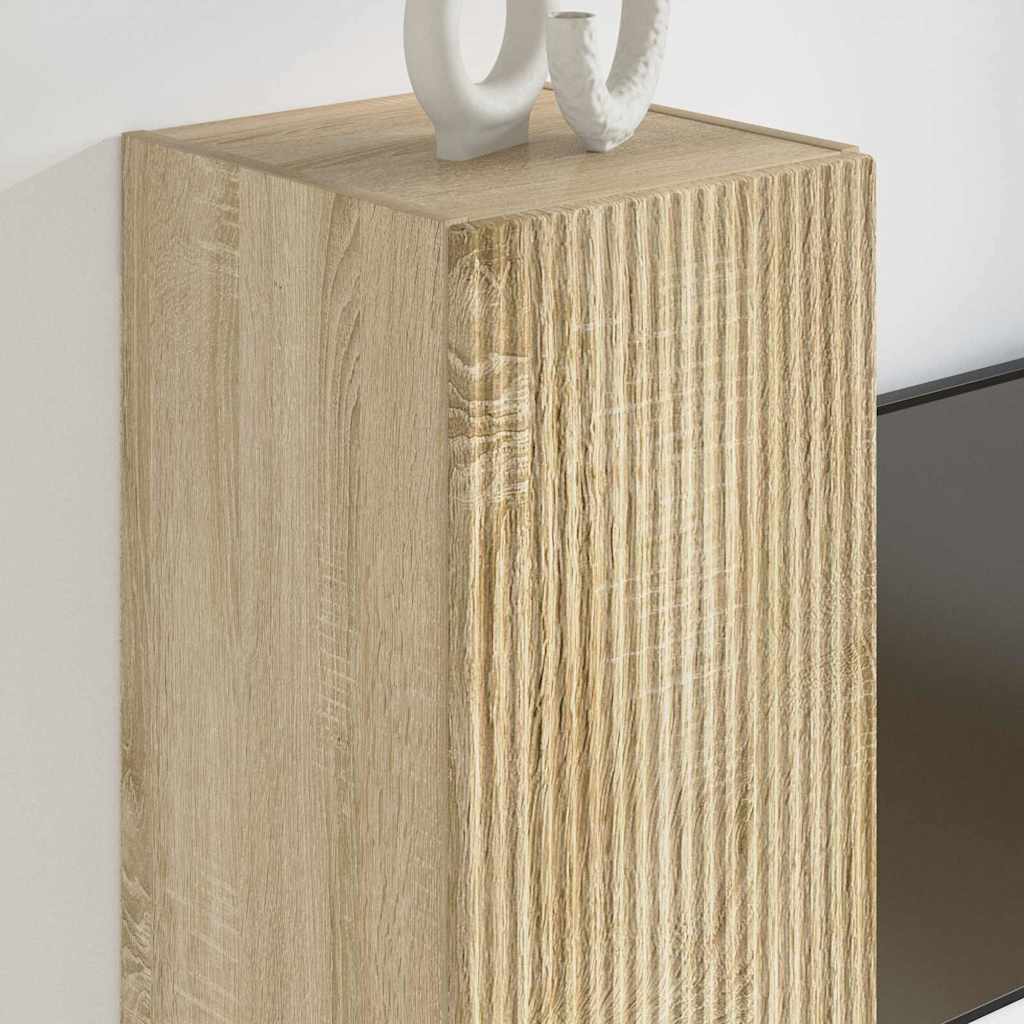 TV vægskab Vægmonteret Sonoma 30 x 31 x 80 cm Konstrueret træ