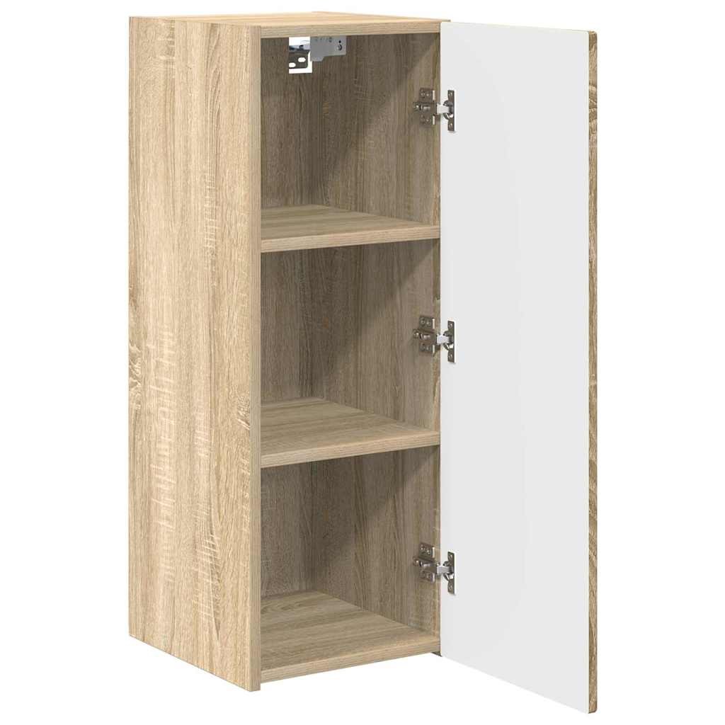 TV vægskab 2 pcs Sonoma 30 x 31 x 80 cm Konstrueret træ