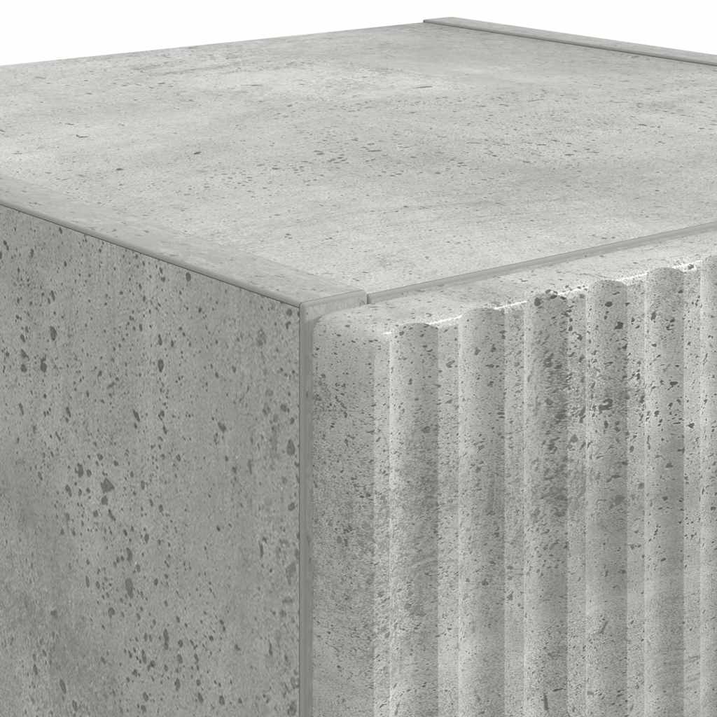 TV vægskab Vægmonteret Beton 30 x 31 x 80 cm Konstrueret træ