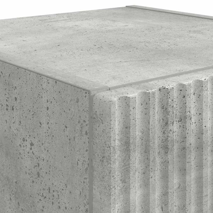 TV vægskab Vægmonteret Beton 30 x 31 x 80 cm Konstrueret træ