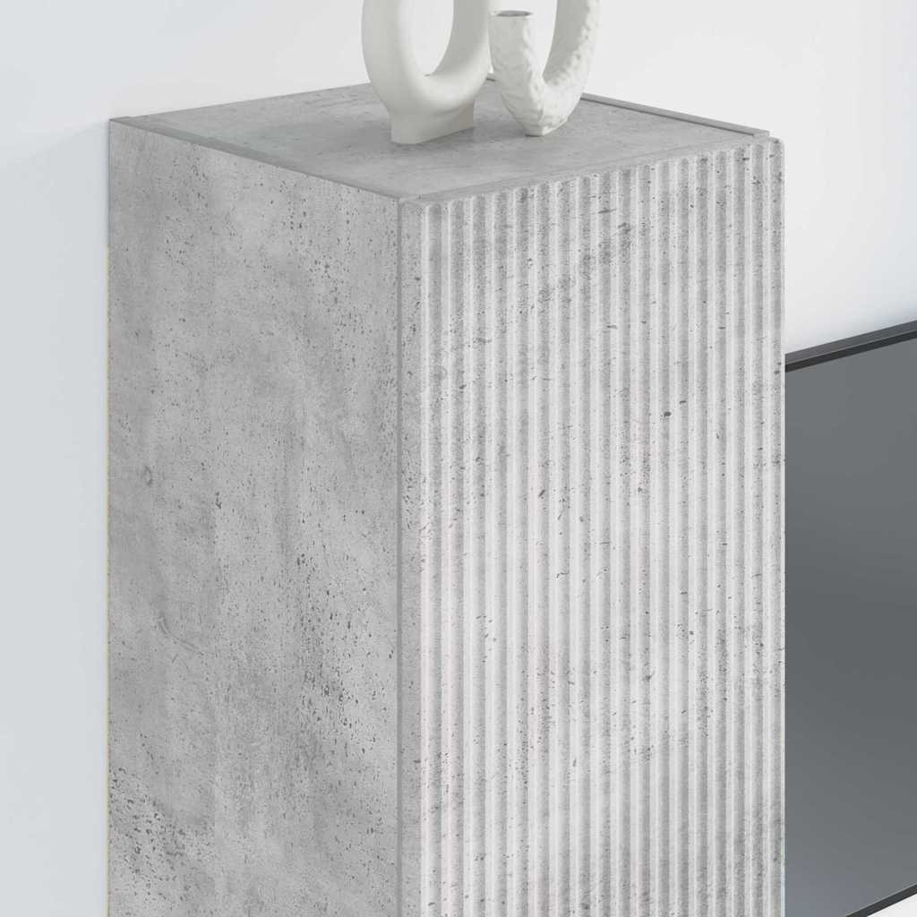 TV vægskab Vægmonteret Beton 30 x 31 x 80 cm Konstrueret træ