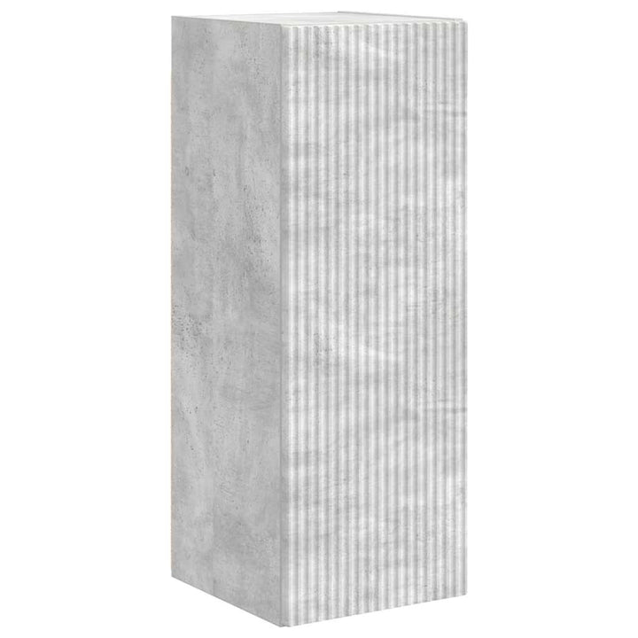 TV vægskab Vægmonteret Beton 30 x 31 x 80 cm Konstrueret træ