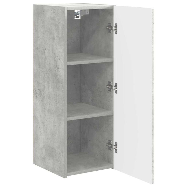 TV vægskab Vægmonteret Beton 30 x 31 x 80 cm Konstrueret træ