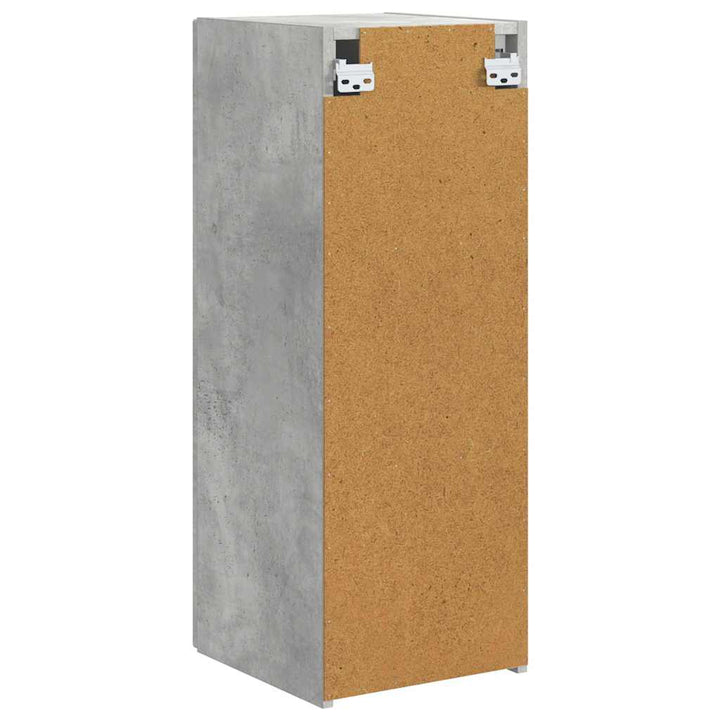 TV vægskab 2 pcs Beton 30 x 31 x 80 cm Konstrueret træ