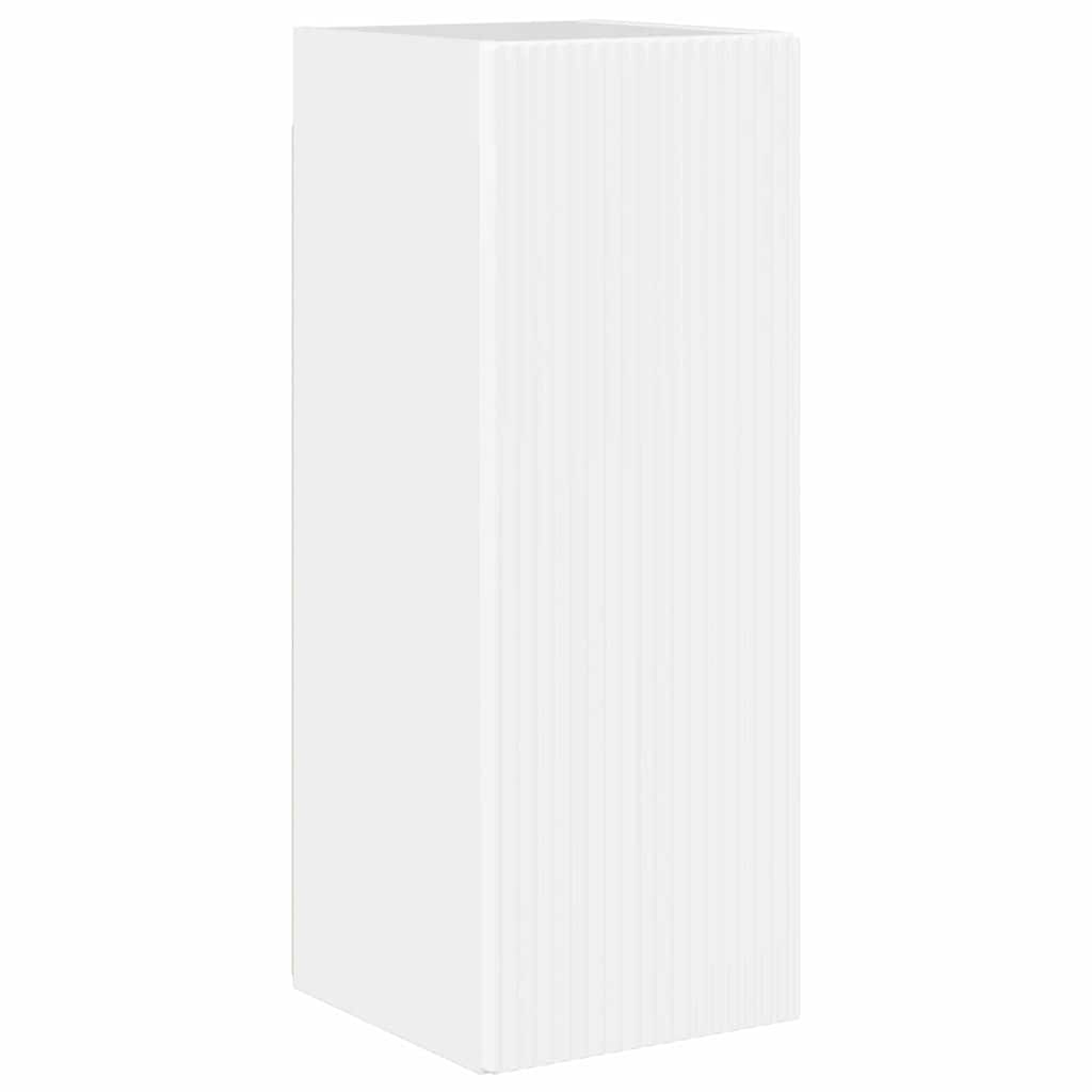 TV vægskab Gloss Hvid 30 x 31 x 80 cm Konstrueret træ