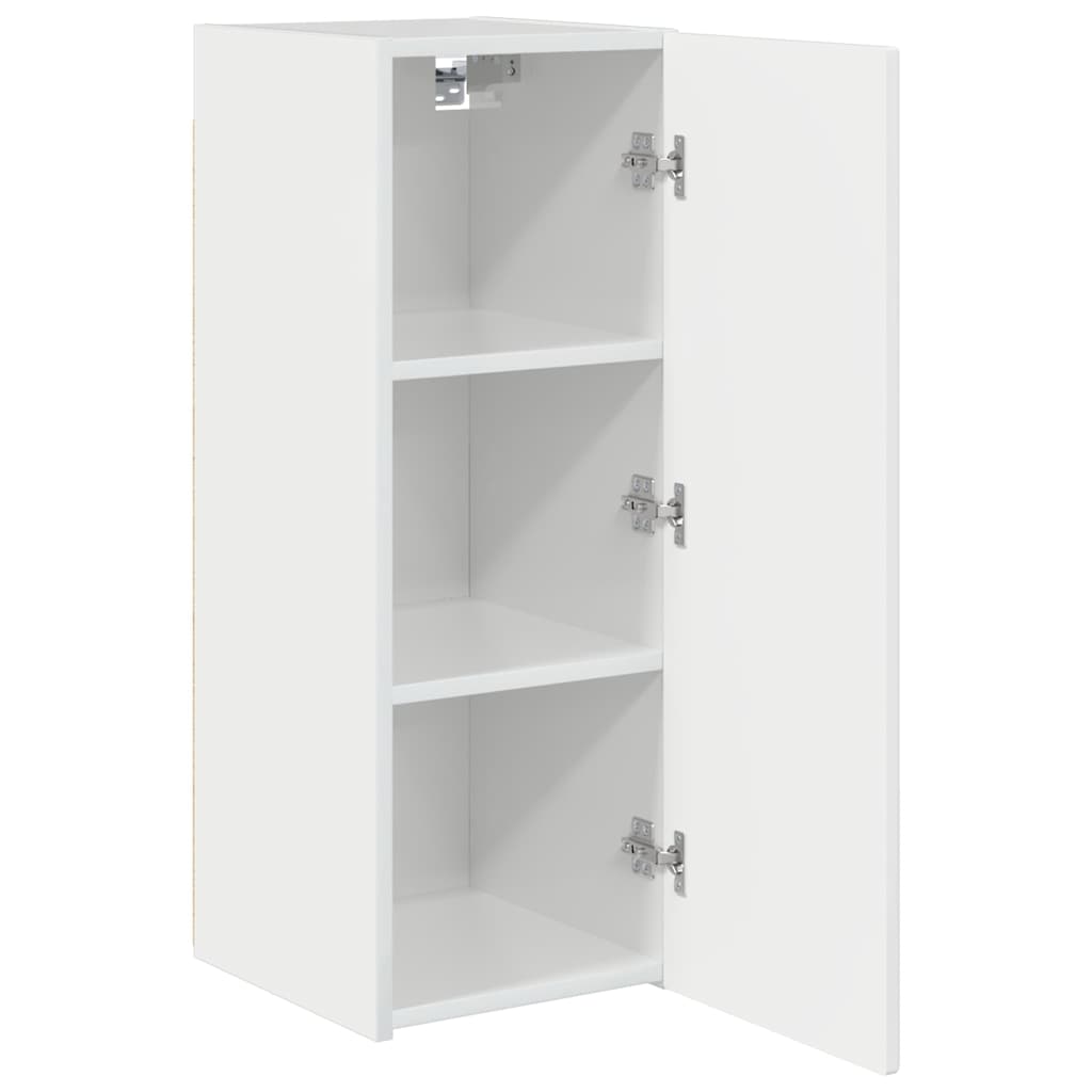 TV vægskab Gloss Hvid 30 x 31 x 80 cm Konstrueret træ