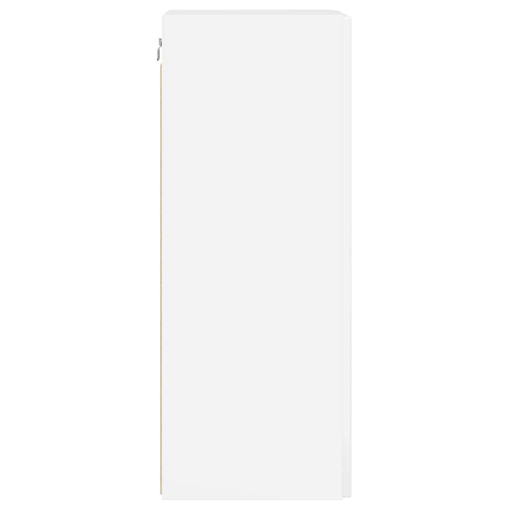 TV vægskab Gloss Hvid 30 x 31 x 80 cm Konstrueret træ
