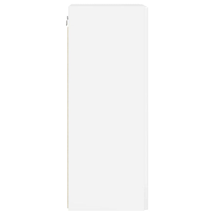 TV vægskab Gloss Hvid 30 x 31 x 80 cm Konstrueret træ