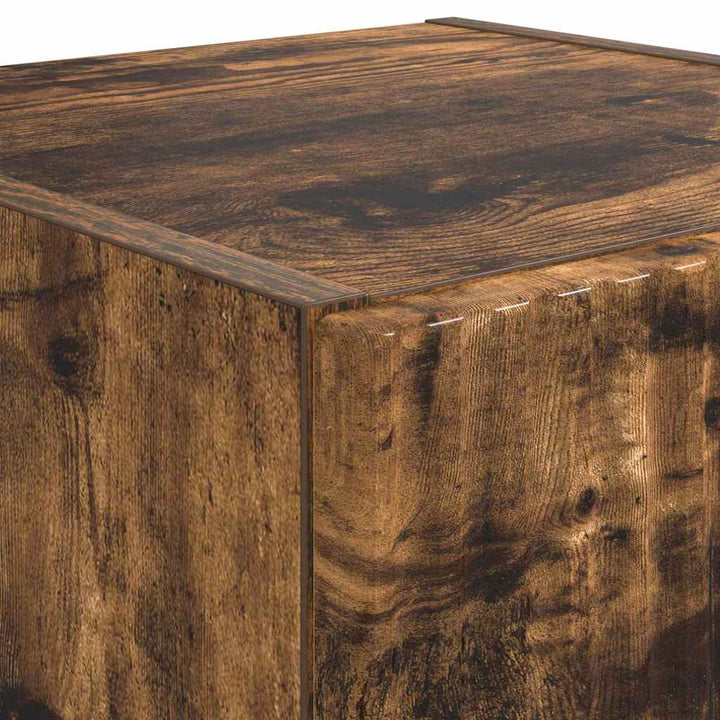 TV vægskab 2 pcs Røget eg 30 x 31 x 80 cm Konstrueret træ