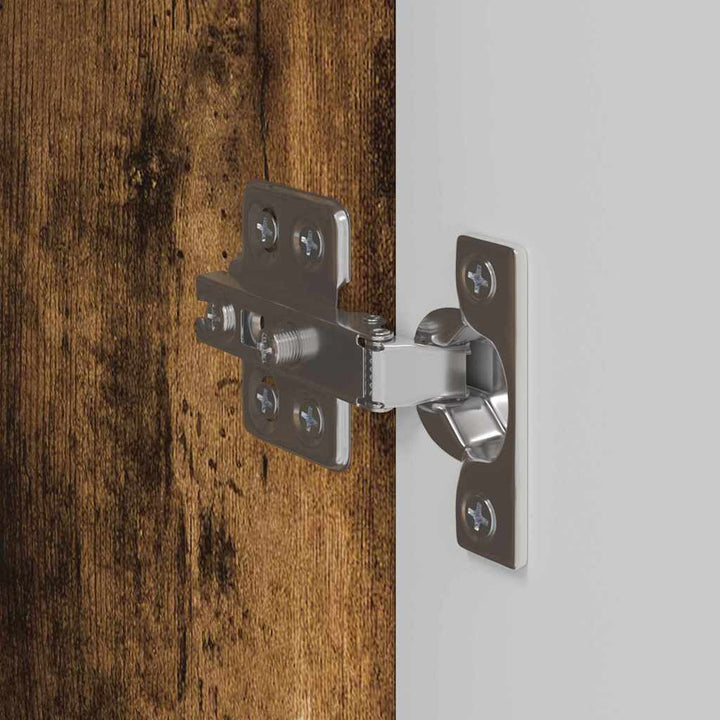 TV vægskab 2 pcs Røget eg 30 x 31 x 80 cm Konstrueret træ