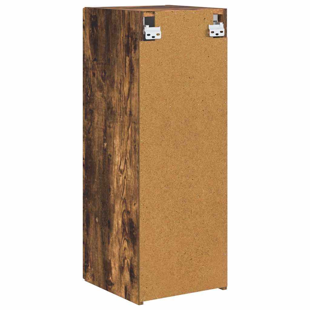TV vægskab 2 pcs Røget eg 30 x 31 x 80 cm Konstrueret træ