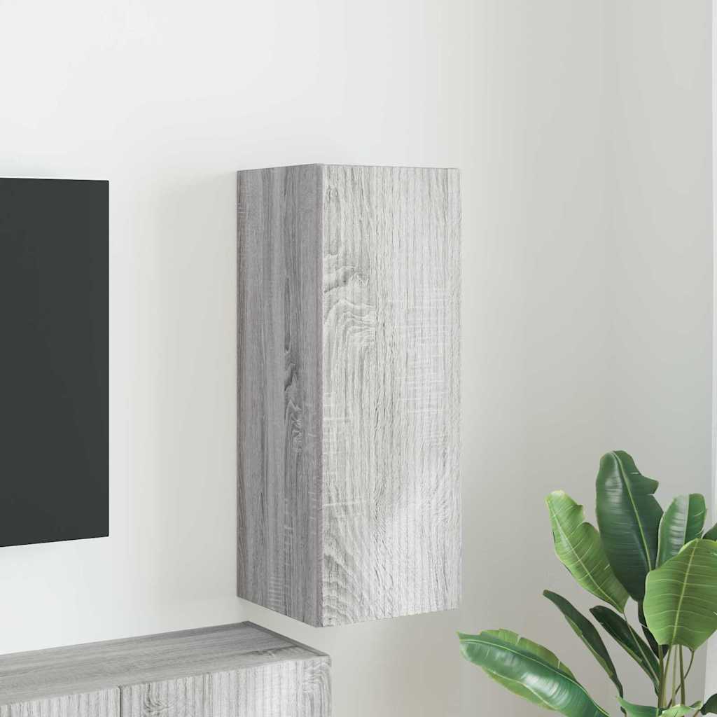 TV vægskab Grå Sonoma 30 x 31 x 80 cm Konstrueret træ