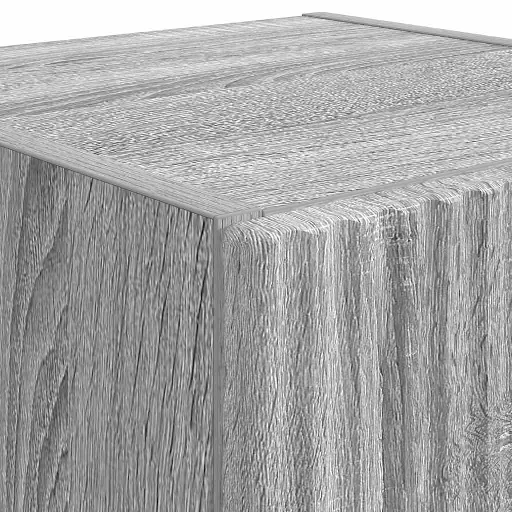 TV vægskab 2 pcs Grå Sonoma 30 x 31 x 80 cm Konstrueret træ