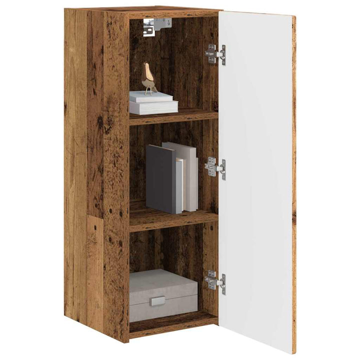 TV vægskab 2 pcs Gammelt træ 30 x 31 x 80 cm Konstrueret træ