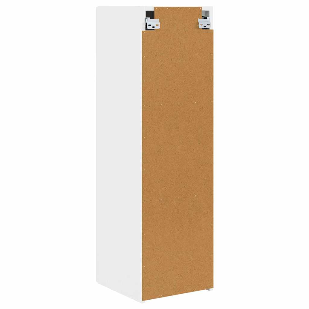 TV vægskab Vægmonteret Hvid 30 x 31 x 100 cm Konstrueret træ