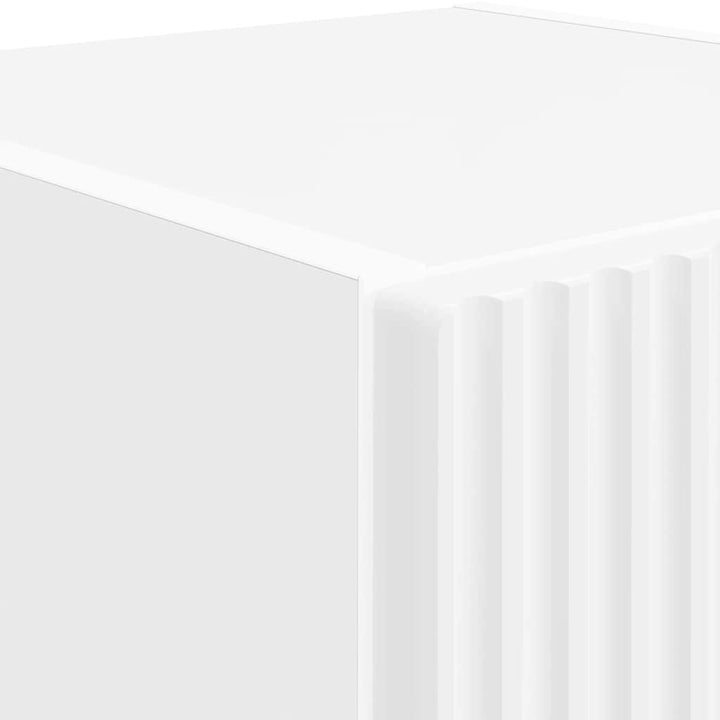 TV vægskab 2 pcs Hvid 30 x 31 x 100 cm Konstrueret træ