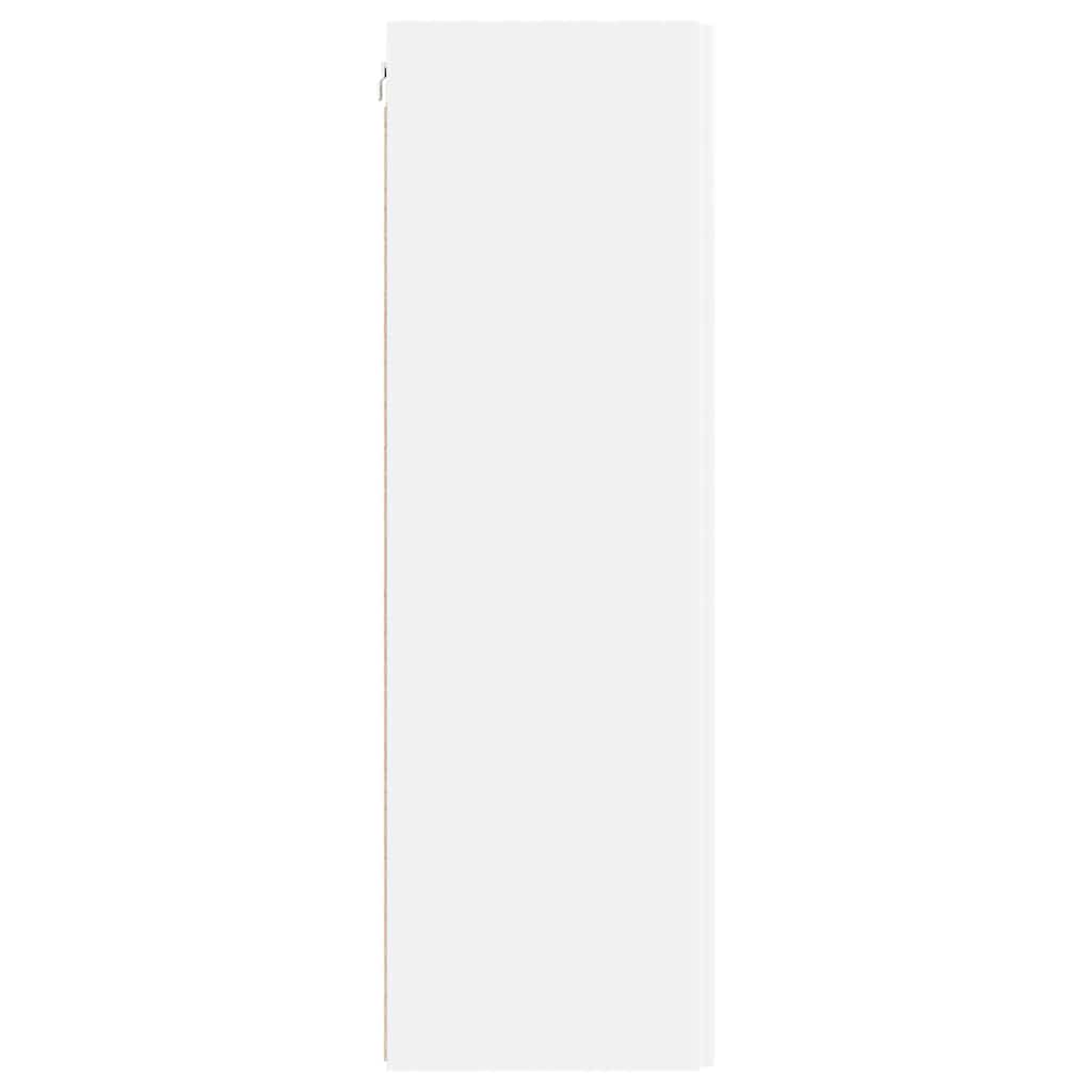 TV vægskab 2 pcs Hvid 30 x 31 x 100 cm Konstrueret træ
