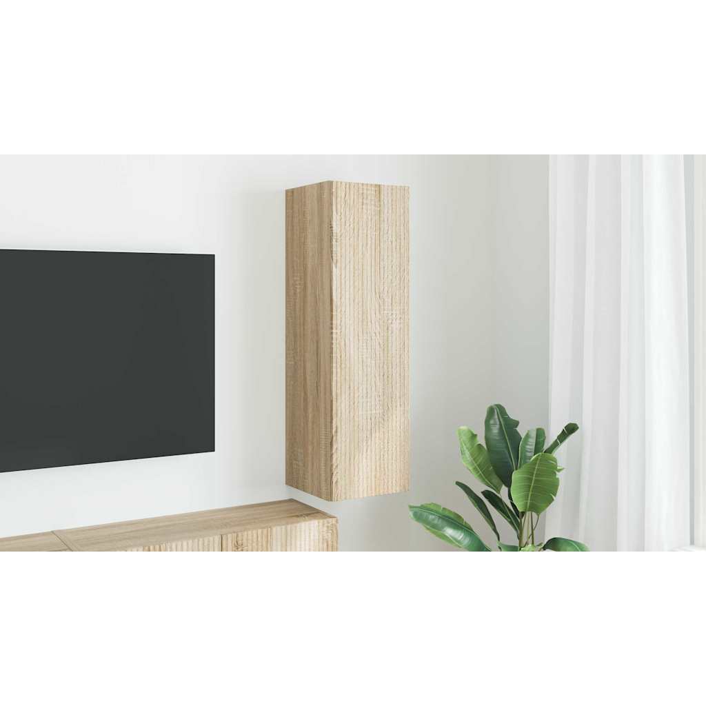 TV vægskab Vægmonteret Sonoma 30 x 31 x 100 cm Konstrueret træ