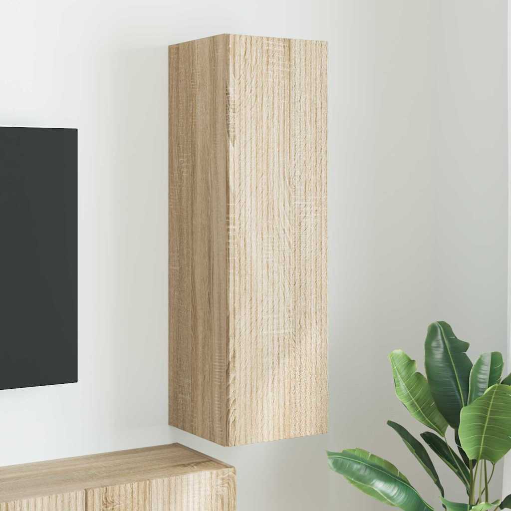 TV vægskab Vægmonteret Sonoma 30 x 31 x 100 cm Konstrueret træ