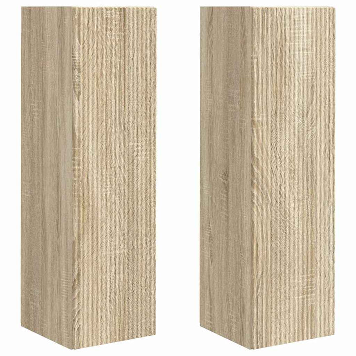 TV vægskab 2 pcs Sonoma 30 x 31 x 100 cm Konstrueret træ