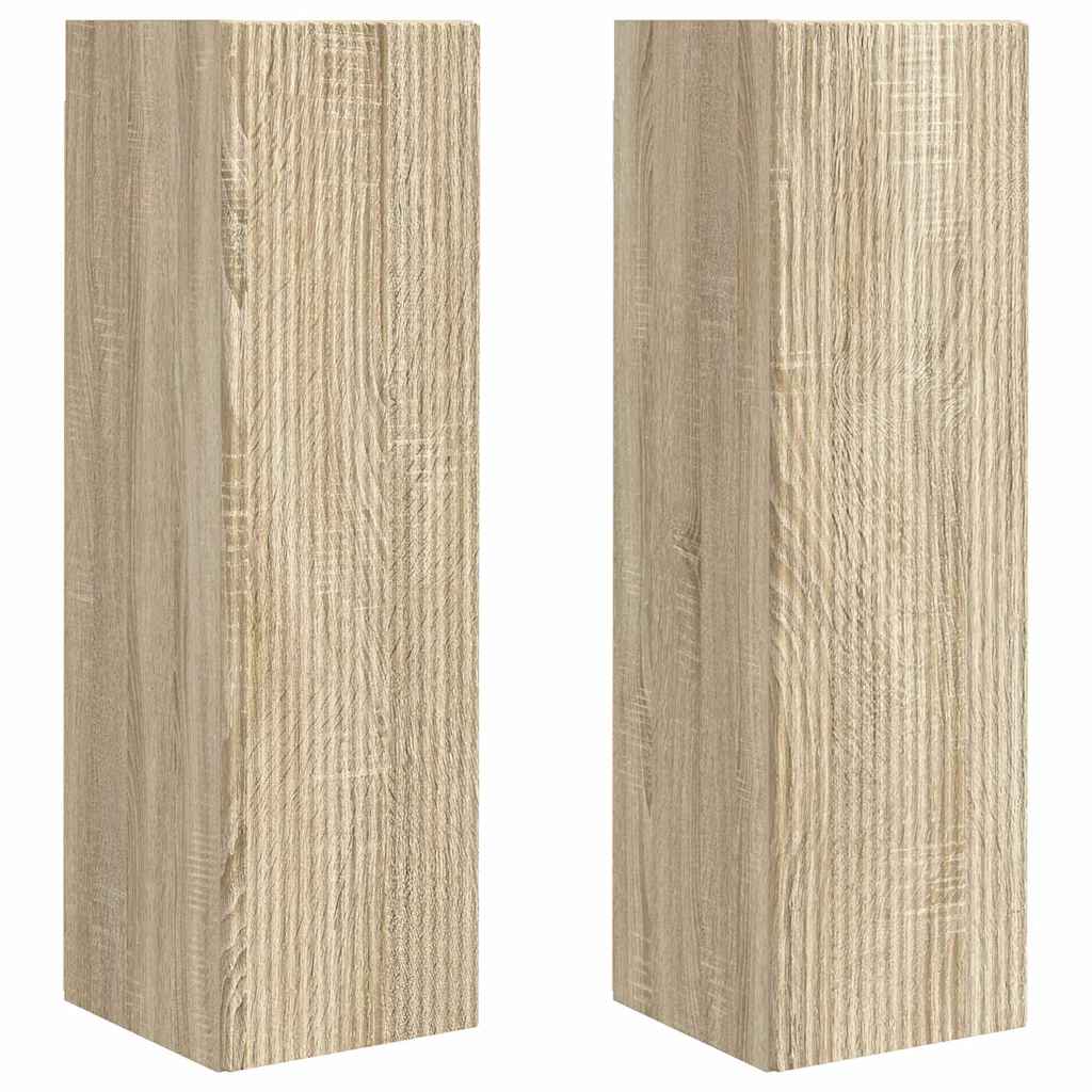 TV vægskab 2 pcs Sonoma 30 x 31 x 100 cm Konstrueret træ
