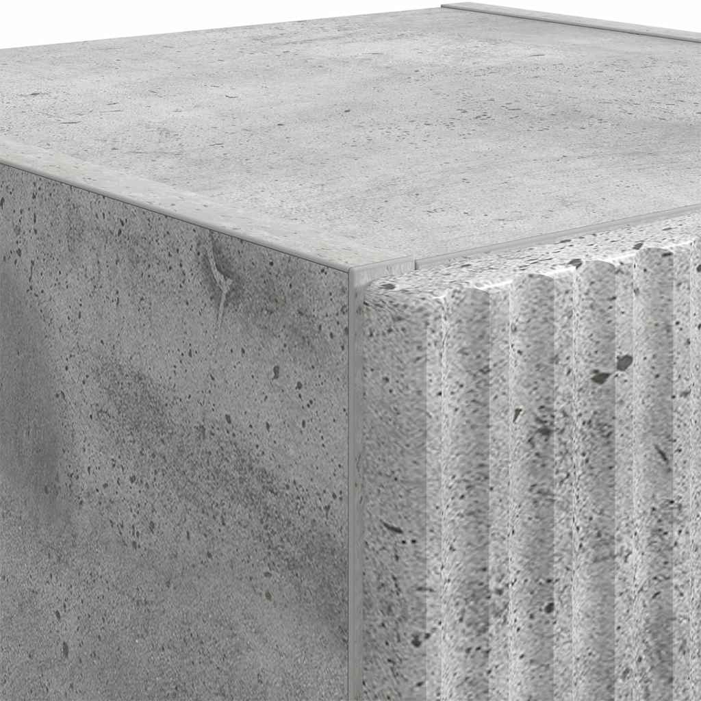 TV vægskab Vægmonteret Beton 30 x 31 x 100 cm Konstrueret træ