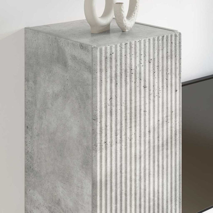 TV vægskab Vægmonteret Beton 30 x 31 x 100 cm Konstrueret træ
