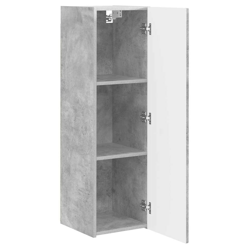 TV vægskab Vægmonteret Beton 30 x 31 x 100 cm Konstrueret træ