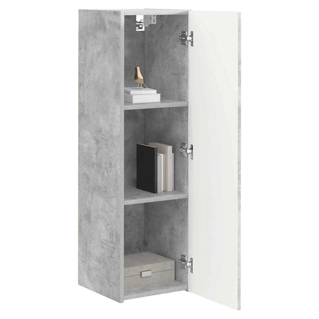TV vægskab Vægmonteret Beton 30 x 31 x 100 cm Konstrueret træ