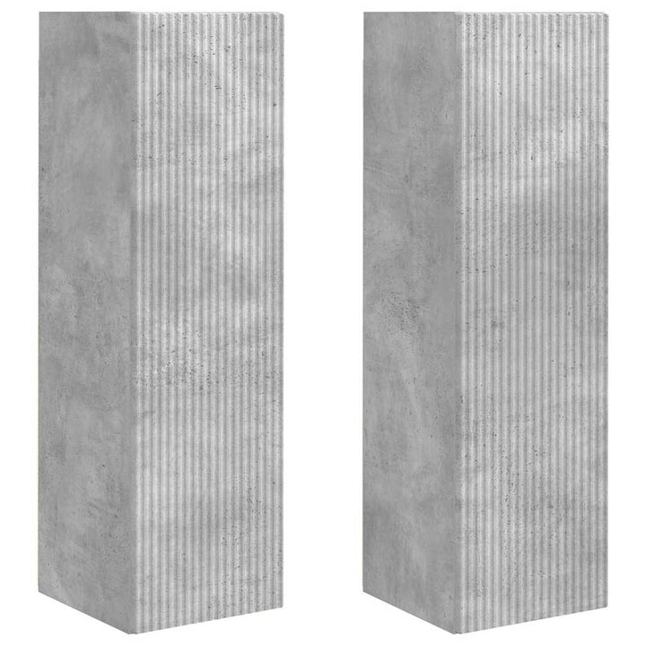 TV vægskab 2 pcs Beton 30 x 31 x 100 cm Konstrueret træ