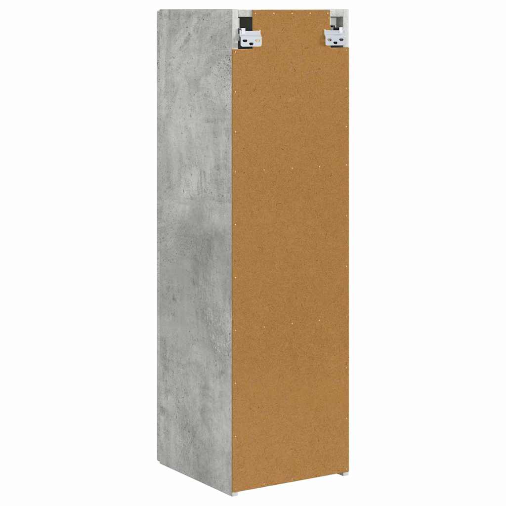 TV vægskab 2 pcs Beton 30 x 31 x 100 cm Konstrueret træ