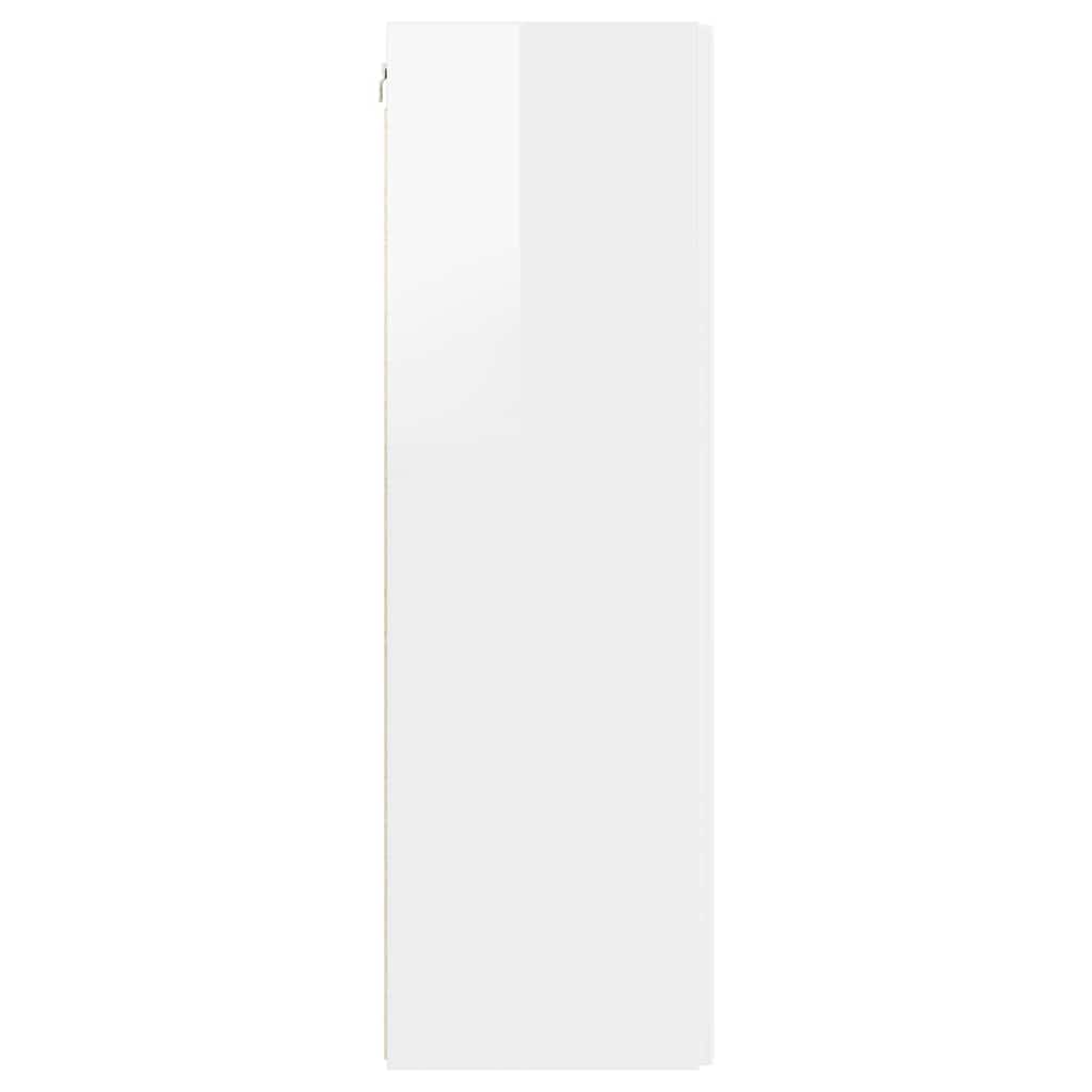 TV vægskab Gloss Hvid 30 x 31 x 100 cm Konstrueret træ