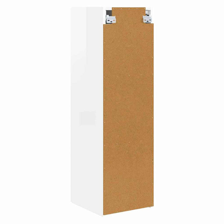 TV vægskab 2 pcs Gloss Hvid 30 x 31 x 100 cm Konstrueret træ