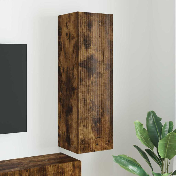 TV vægskab Røget eg 30 x 31 x 100 cm Konstrueret træ