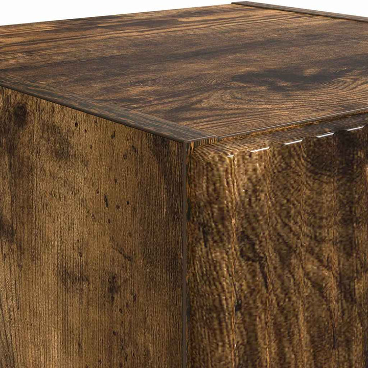 TV vægskab 2 pcs Røget eg 30 x 31 x 100 cm Konstrueret træ