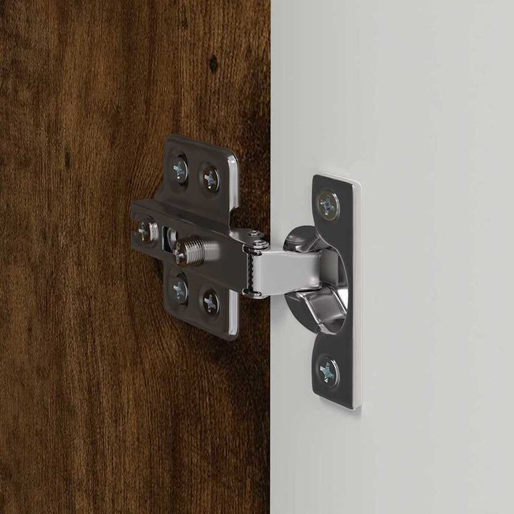 TV vægskab 2 pcs Røget eg 30 x 31 x 100 cm Konstrueret træ
