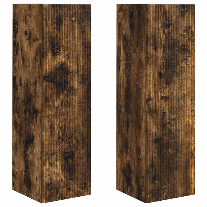 TV vægskab 2 pcs Røget eg 30 x 31 x 100 cm Konstrueret træ