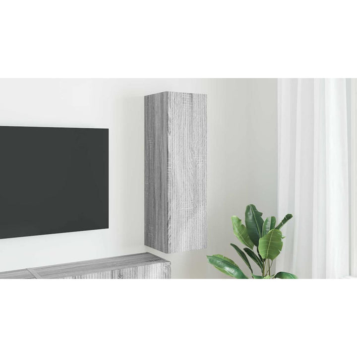 TV vægskab Grå Sonoma 30 x 31 x 100 cm Konstrueret træ