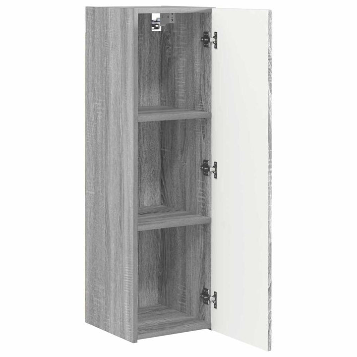 TV vægskab 2 pcs Grå Sonoma 30 x 31 x 100 cm Konstrueret træ