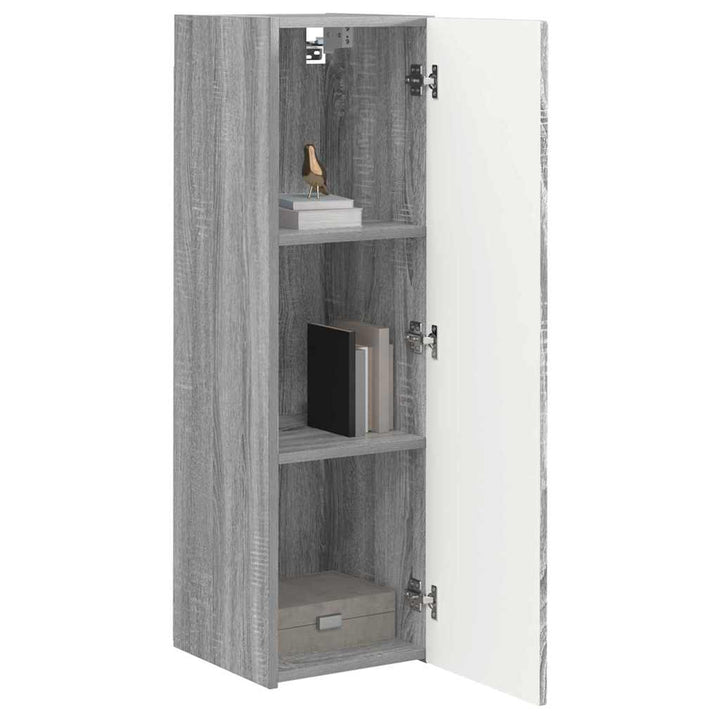 TV vægskab 2 pcs Grå Sonoma 30 x 31 x 100 cm Konstrueret træ