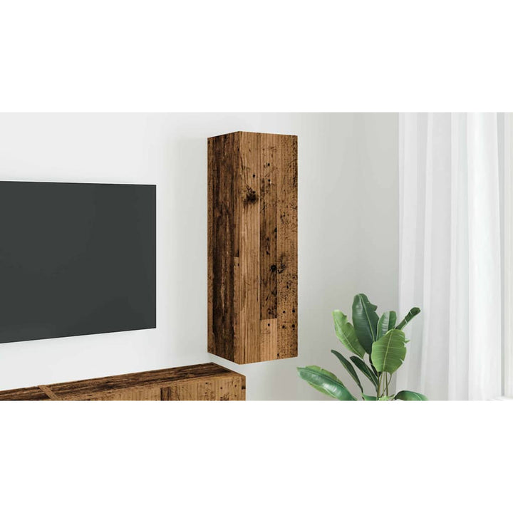 TV vægskab Gammelt træ 30 x 31 x 100 cm Konstrueret træ