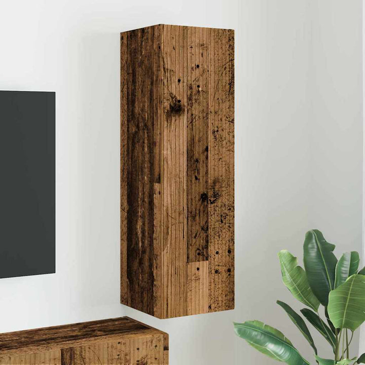 TV vægskab Gammelt træ 30 x 31 x 100 cm Konstrueret træ