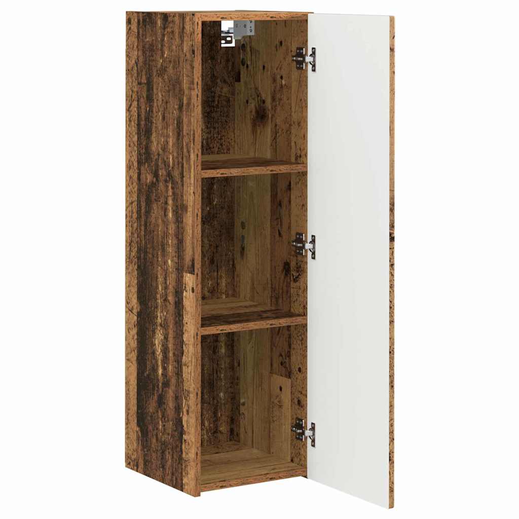 TV vægskab 2 pcs Gammelt træ 30 x 31 x 100 cm Konstrueret træ