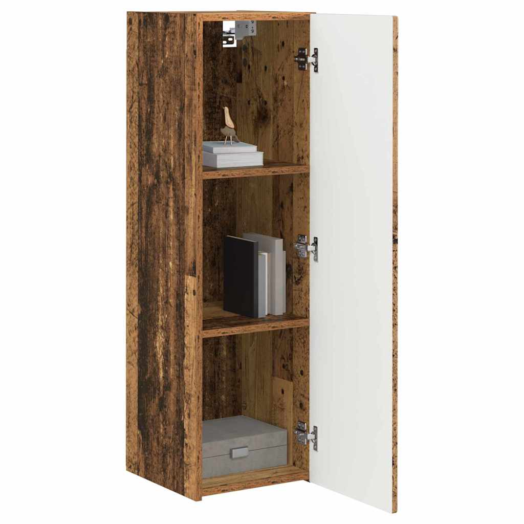TV vægskab 2 pcs Gammelt træ 30 x 31 x 100 cm Konstrueret træ