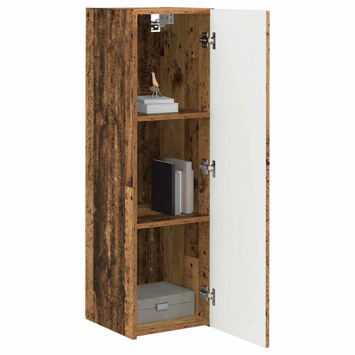 TV vægskab 2 pcs Gammelt træ 30 x 31 x 100 cm Konstrueret træ